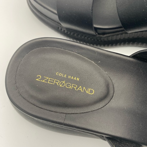 Cole Haan Leather Sandals | Size 6.5 | Comfy & Stylish – Gently Worn Black-wedge - Picture 4 of 14